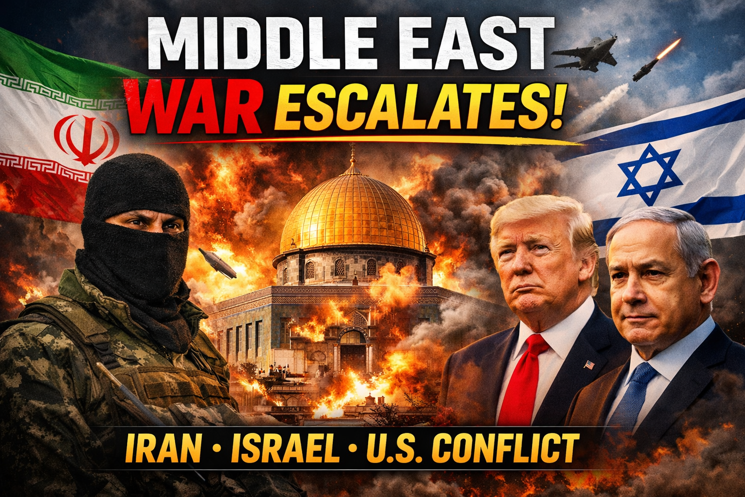 Middle East Crisis Deepens as US-Israel and Iran Exchange Missile and Drone Attacks
